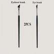2-Piece Angled Eyeliner Brush Set – Precision Slanted Makeup Brushes for Eyeliner, Brows & Detail Work (Black or Silver)