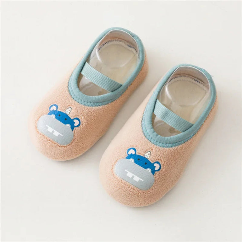 Newborn Baby Soft Indoor Slippers Anti-Slip Rubber Sole First Walker Shoes