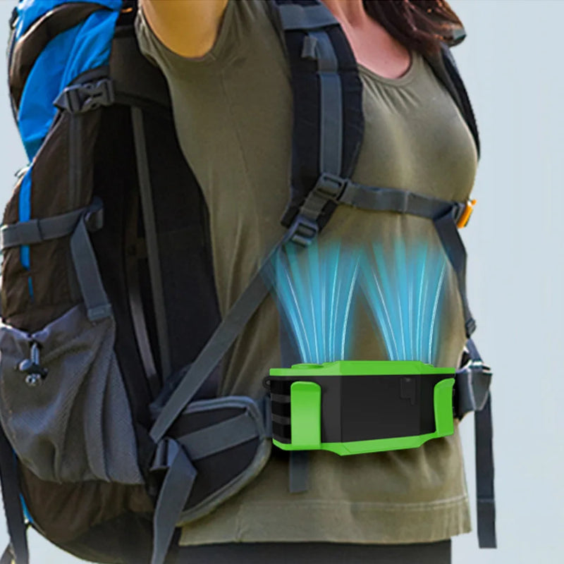 TIASTHAN 30000mAh Rechargeable Waist Clip Fan with 7 Speeds, Digital Display and Power Bank Function