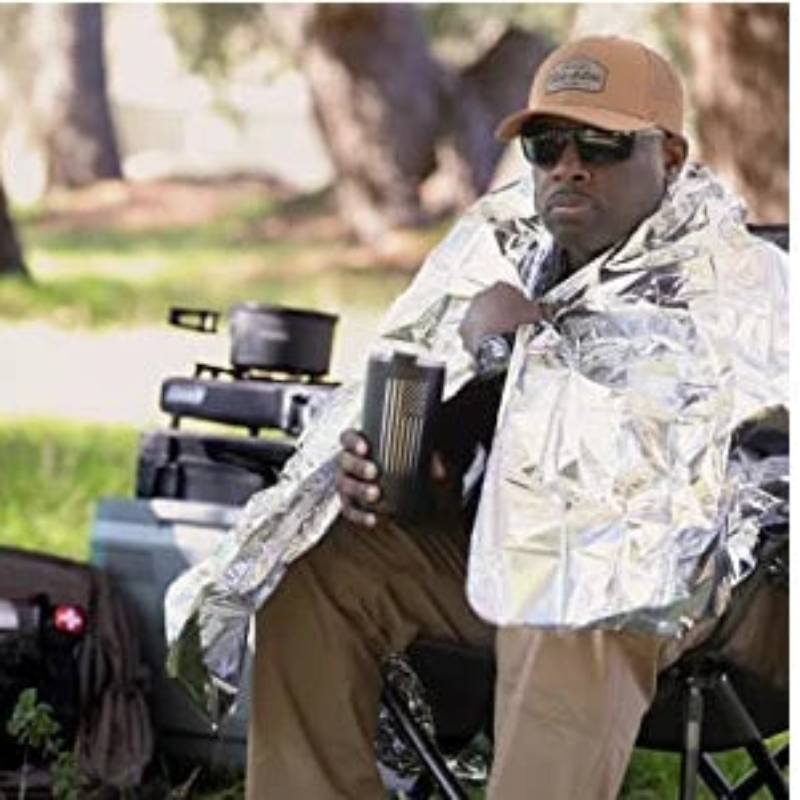 4-Pack Emergency Mylar Thermal Blanket Foil Space Blanket for Outdoor, First Aid, Camping & Hiking
