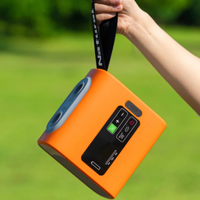 WESTTUNE Rechargeable Portable Electric Air Pump with Inflation, Deflation, LED Display and Nozzle Set