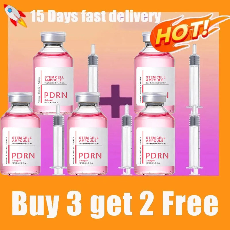 PDRN Stem Cell Ampoule with Collagen – 30ml Hydrating Facial Serum with Hyaluronic Acid and Nicotinamide