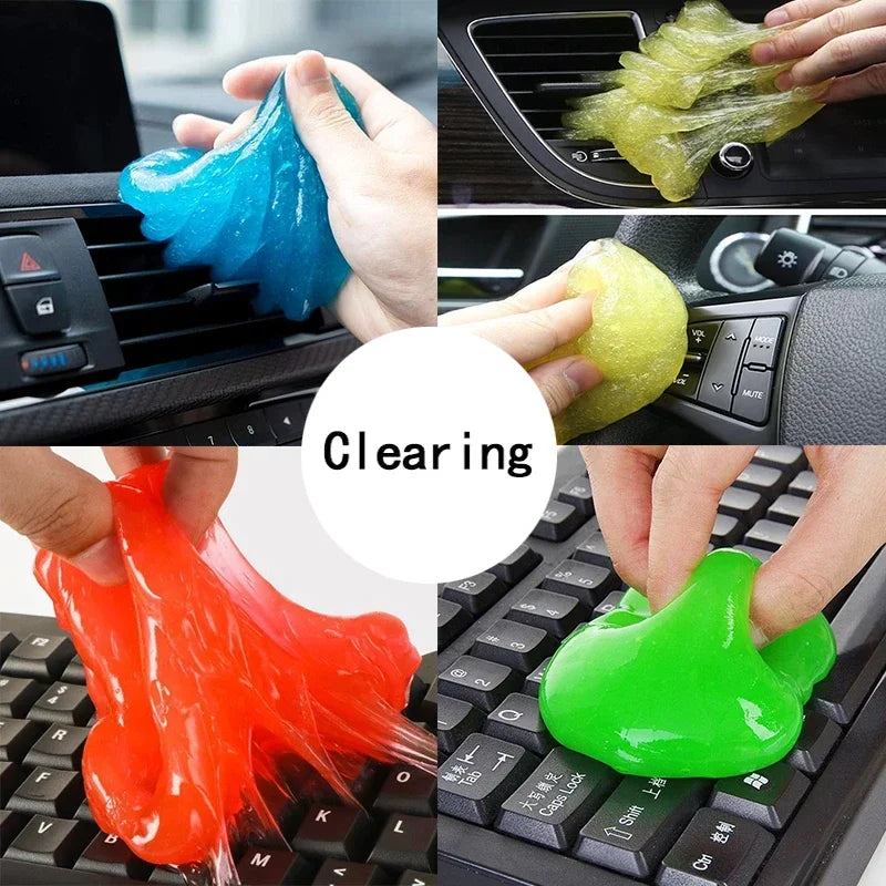 Car Cleaning Gel Slime Magic Dust Remover for Air Vents, Computer Keyboard & Interior Accessories