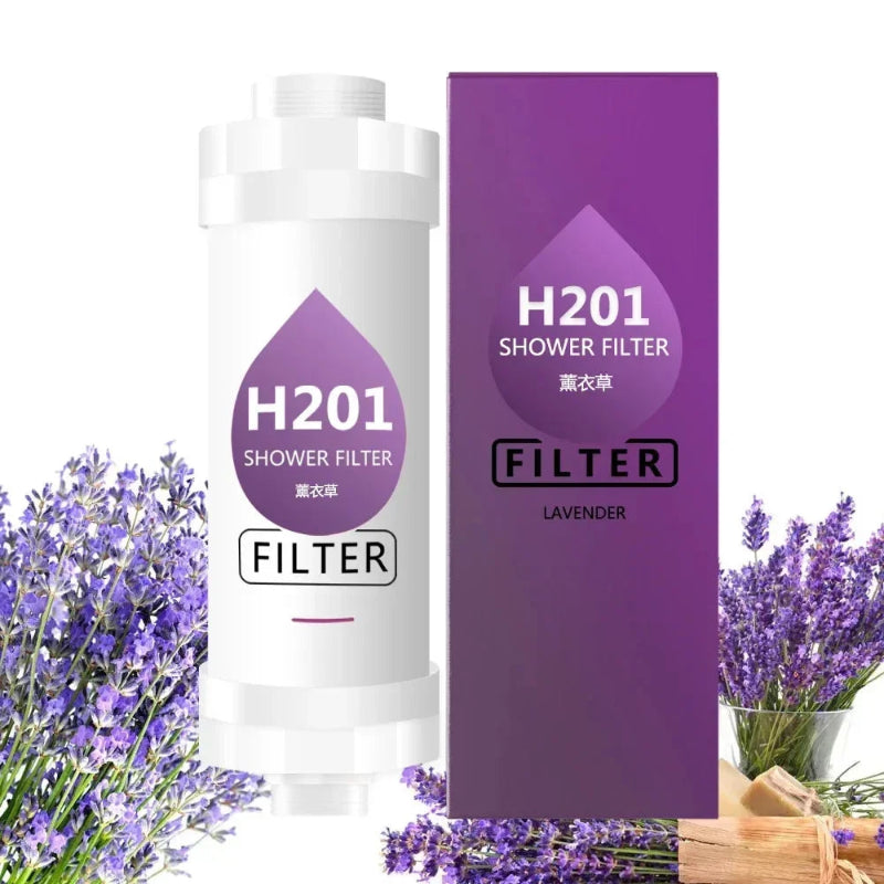 H201 Scented Shower Head Filter – Inline Bathroom Water Filter for Handheld, Fixed & Rainfall Showers