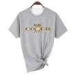 Coach Logo Graphic T-shirt – Stylish Casual Wear for Women | White, Red, Pink, Black & Grey