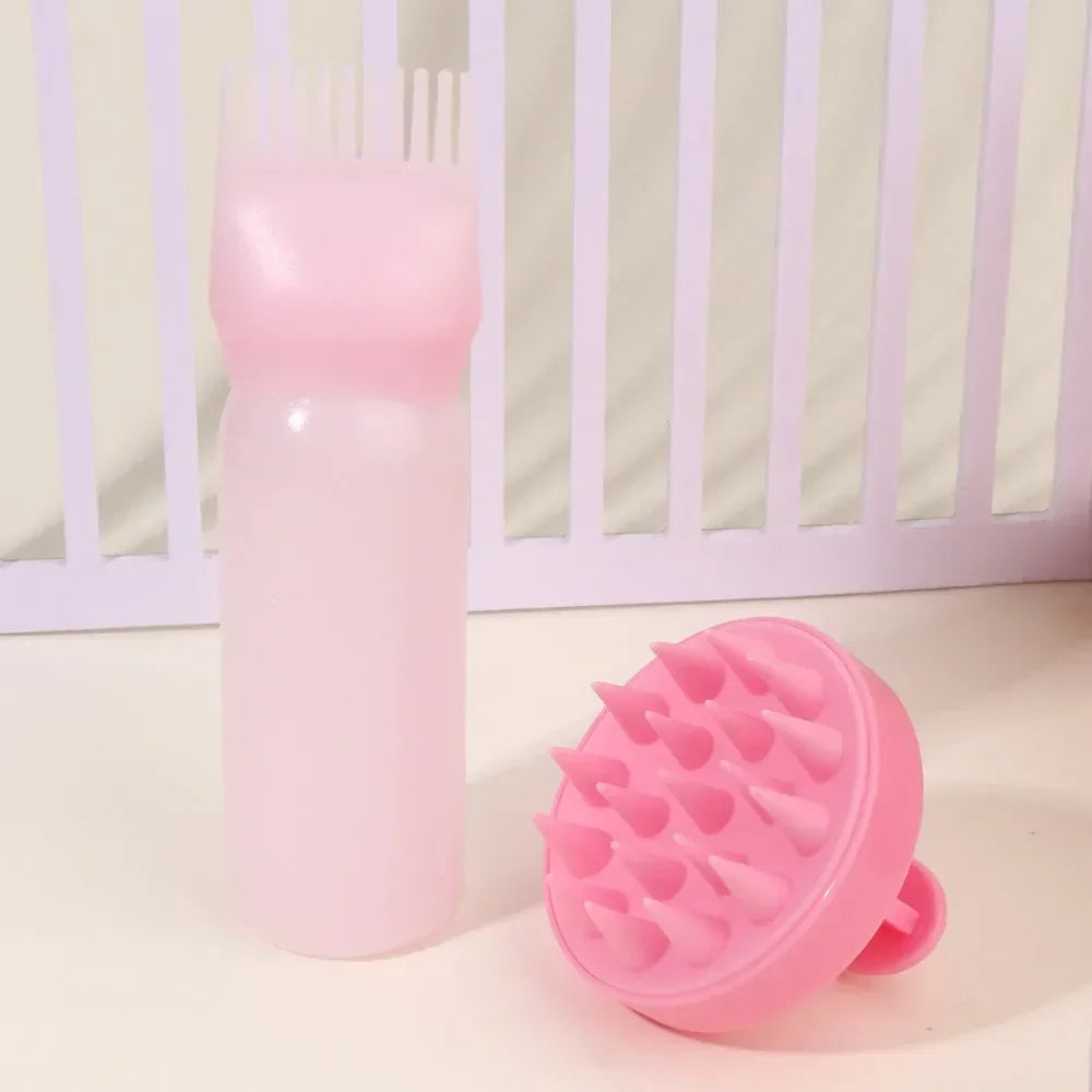 Silicone Shampoo Scalp Massage Brush Hair Dye Applicator