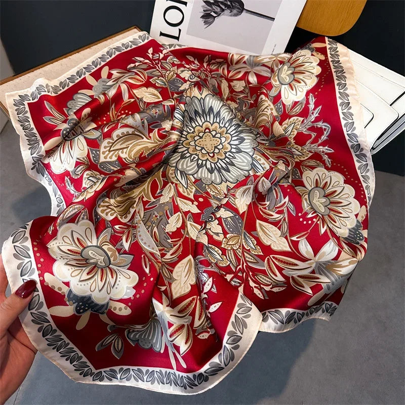 Women’s Luxury Print Neckerchief Scarf for Hair Neck and Handbag