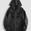 Men's Gothic Dark Pattern Zipper Hoodie Autumn/Winter New Heavy Duty Casual Jacket Retro Street Top