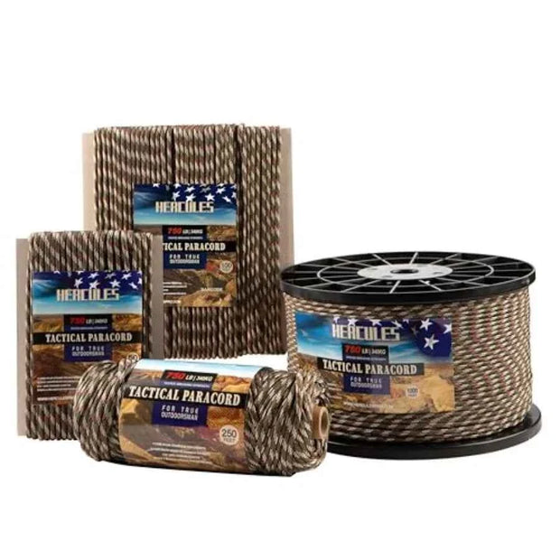 HERCULES 750lb Tactical Paracord 4mm 11-Strand Military Grade Survival Rope