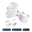 7-Color LED Facial Mask with Neck Light Therapy Mask – Wireless Rechargeable Skin Rejuvenation Beauty Device