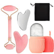 Stainless Steel Facial Roller Gua Sha Board Set with Ice Face Roller Mold Skin Care Massage Tools