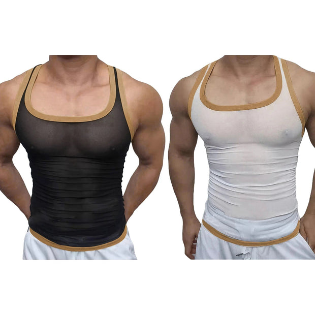 Muscle Tank Top for Men – Breathable Gym Shirt with Slim Fit Design