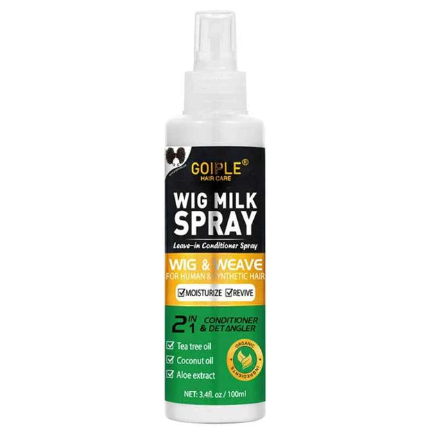 GOIPLE Wig Milk Spray 100ml Moisturizing Leave-In Conditioner Spray for Synthetic Hair Wigs