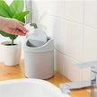 Mini Desktop Trash Can with Lid – Cylindrical Tabletop Waste Bin for Office & Coffee Bar
