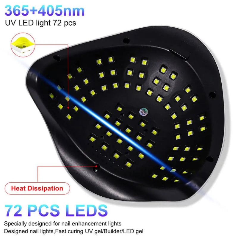 SUN X19MAX 72LED Super Sunuvled Nail Lamp with Digital Timer