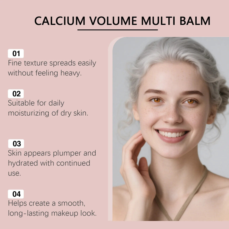 Calcium Skincare Set Anti-Aging Facial Serum, Eye Patches & Multi Balm for Fine Lines and Dark Circles Care