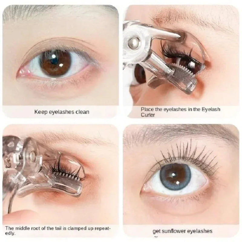 Dual-Type Eyelash Curler with Comb – Wide & Partial Clip Options for Natural Curl