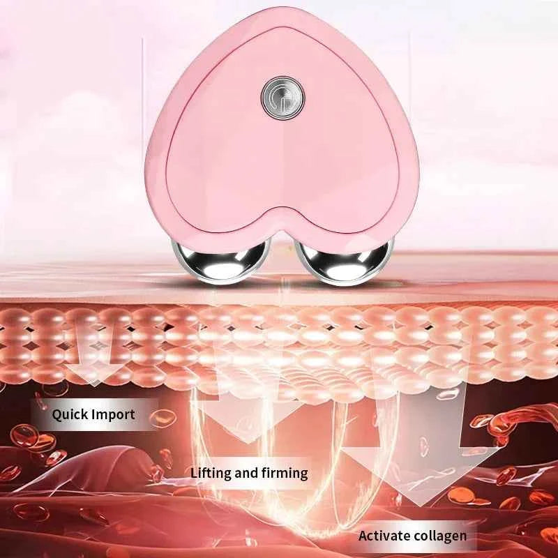 KEMOKO Micro Current Beauty Device Mini Facial Lifting Roller EMS Massager Skin Care Tool