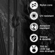 TECEUM Tactical Paracord Rope 4mm 5/32 Nylon Survival Cord 750LB Strength for Camping & Preppers Gear