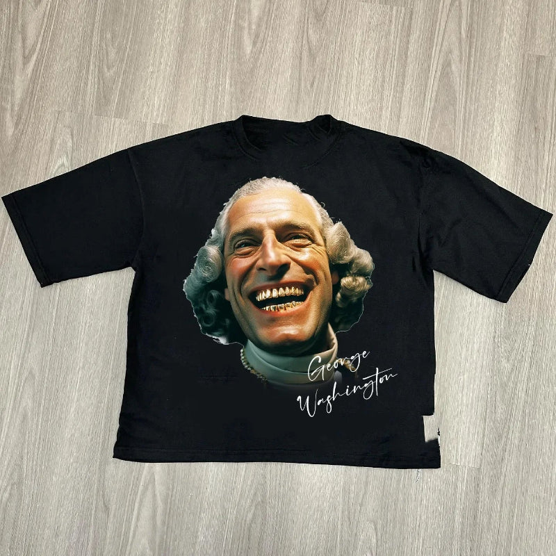 Graphic Cartoon Face T-Shirt – Funny & Unique Short Sleeve Tee | Unisex Cotton Shirt