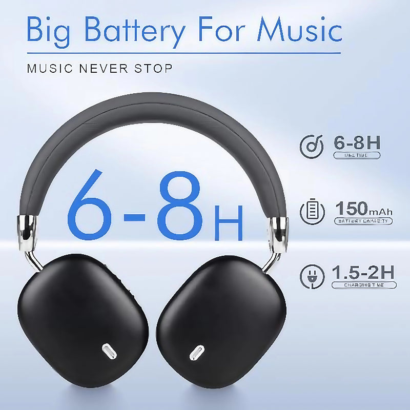 Fashion Bluetooth Headphones Wireless Over-Ear Headsets with Microphone Volume Control for Sports And Running Headset Game
