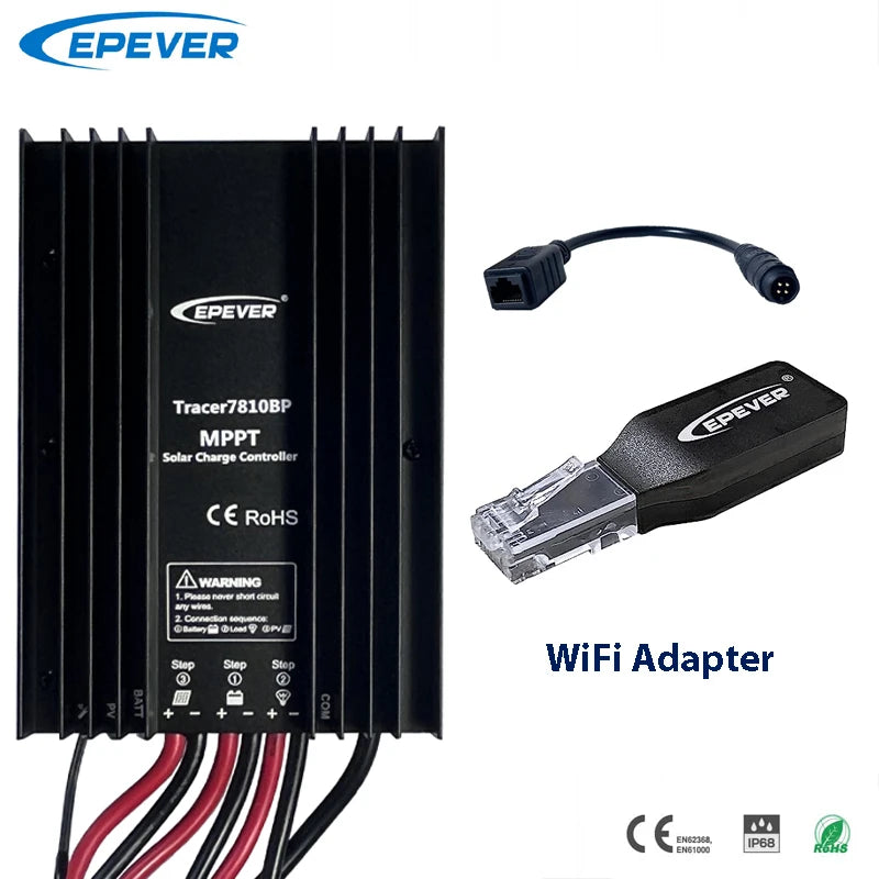 EPEVER 30A MPPT Solar Charge Controller 12V/24V Waterproof IP68 Tracer7810BP Solar Regulator