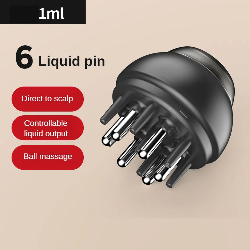 Scalp Massage Dual-in-One 1ml Liquid Applicator with Comb Teeth and Ball Massage Head