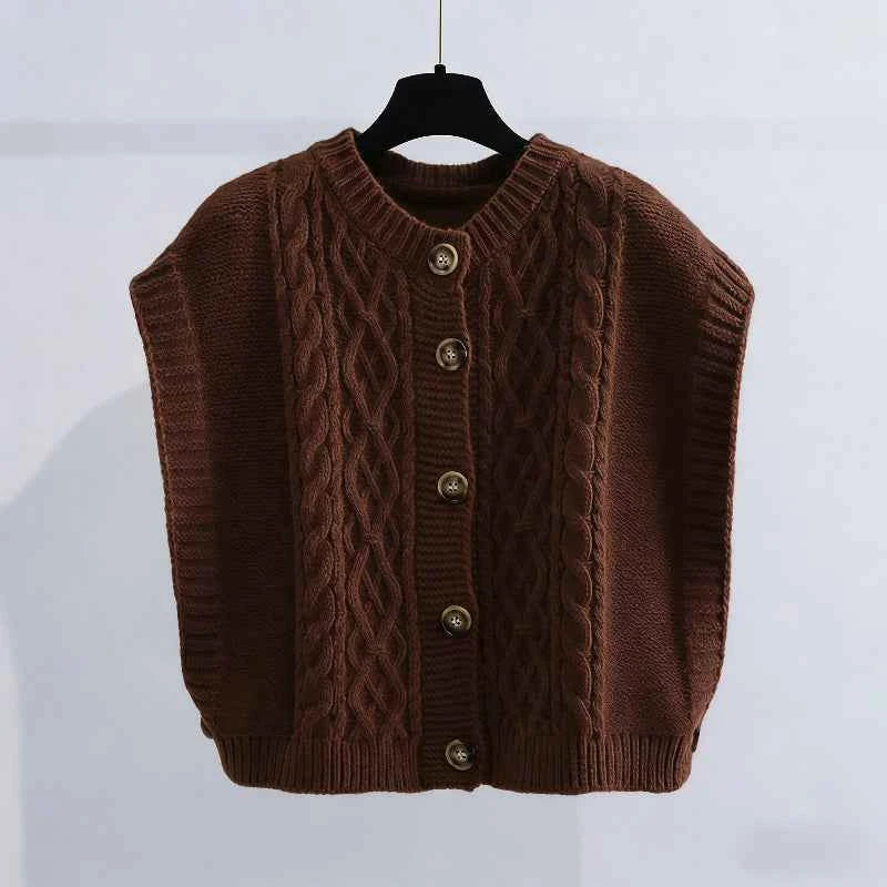 Knitted Button-Up Vest – Stylish Casual Wear for Women | Multi-Color Options