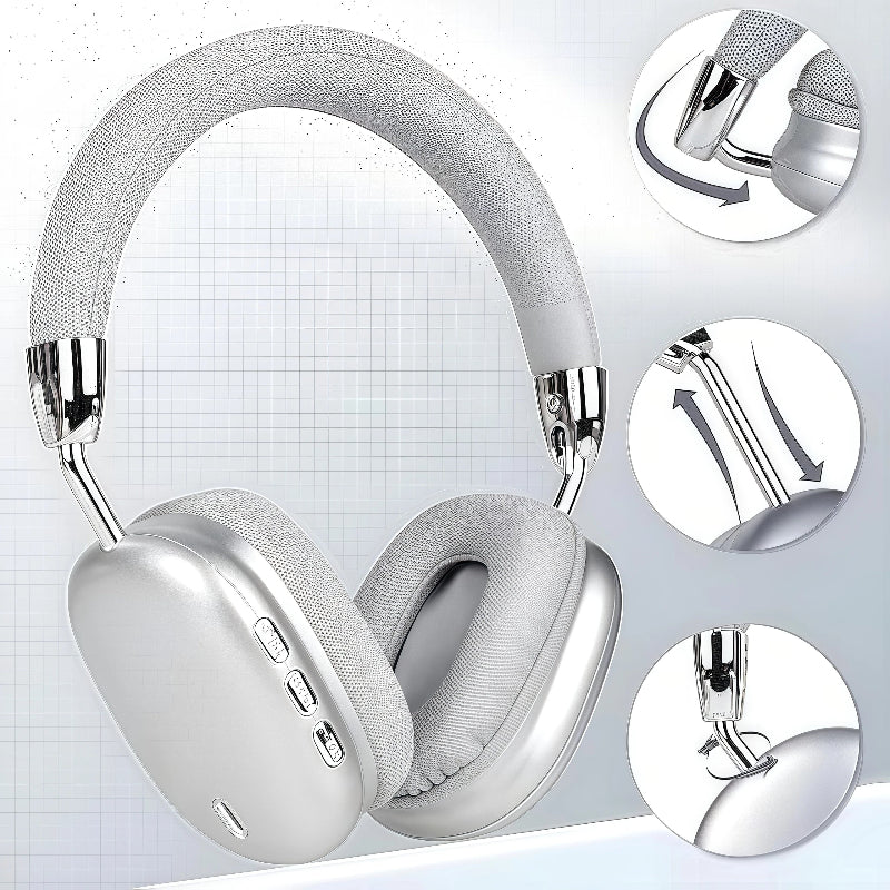 Fashion Bluetooth Headphones Wireless Over-Ear Headsets with Microphone Volume Control for Sports And Running Headset Game