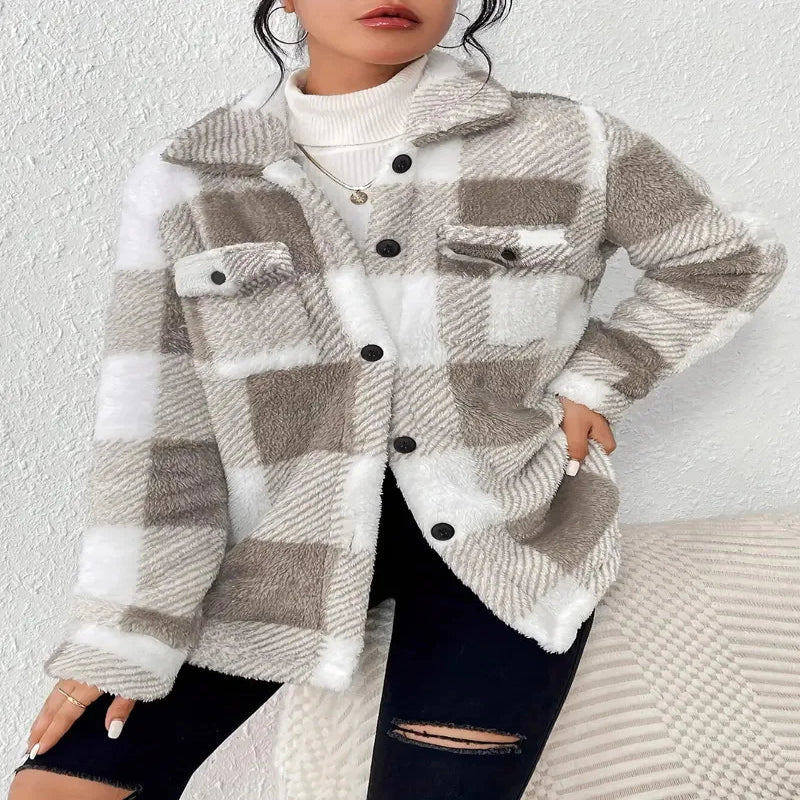 Winter Plaid Button