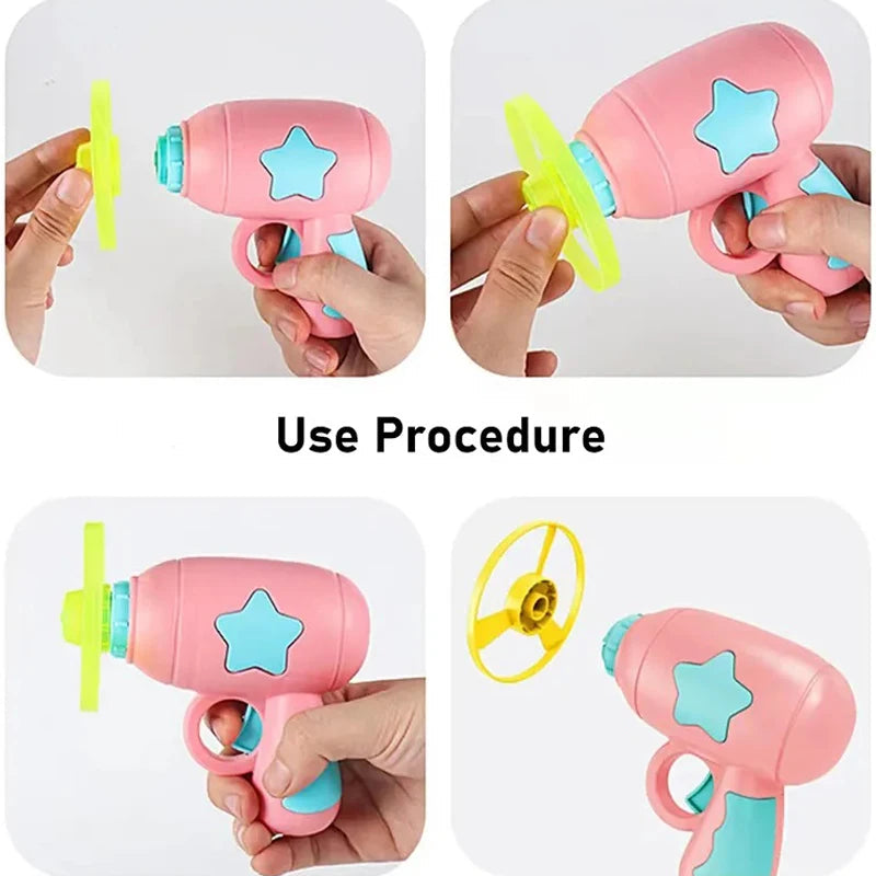 Interactive Cat Flying Disc Toy Launch Gun Pet Training Toy Mini Shooting Game for Kitten Chasing Exercise Fun Pet Supplies