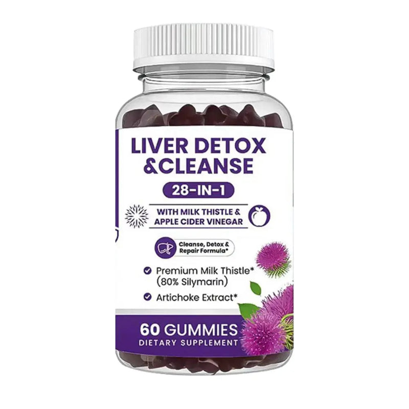 Milk Thistle Liver Support Gummies 28-in-1 Herbal Blend – 60 Count