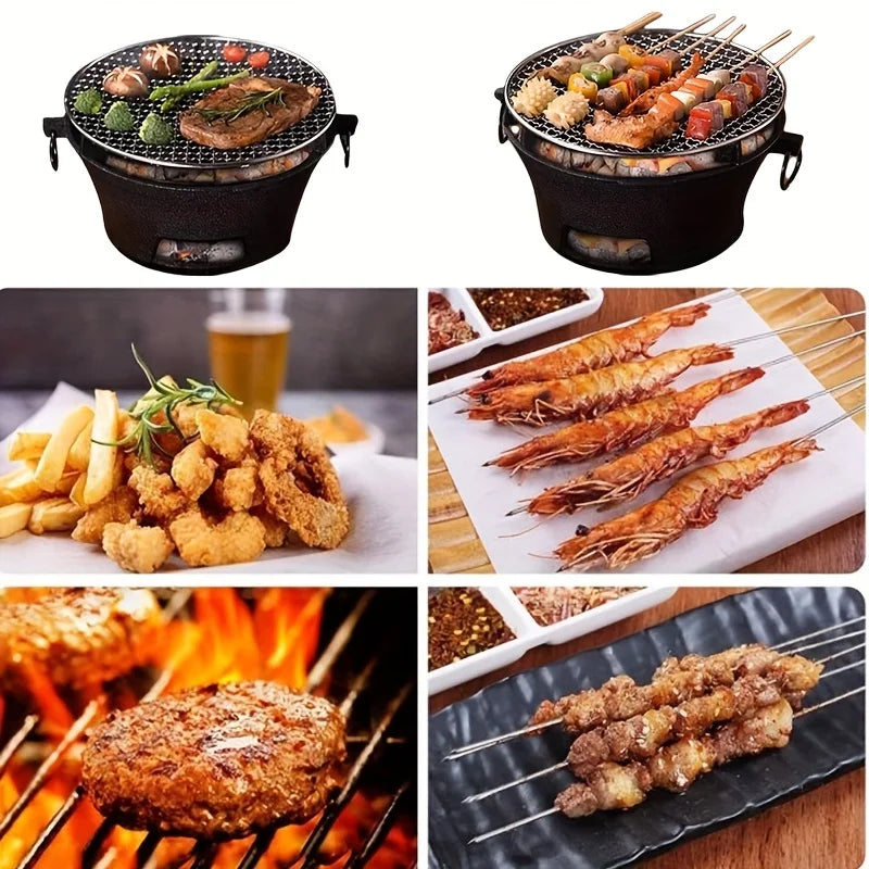 KL1 Cast Iron Charcoal & Alcohol Stove Portable Outdoor Cooking Stove for Camping, Picnic, BBQ & Preppers Gear