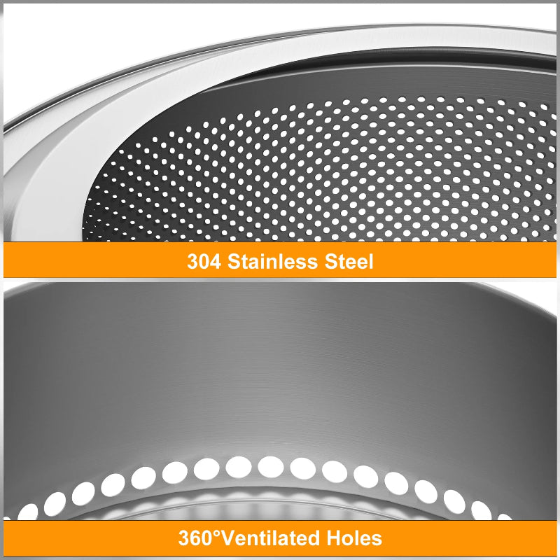 Wood Burning Smokeless Fire Pit Large Stainless Steel Outdoor Firepit with Carry Bag for Camping & Preppers Gear