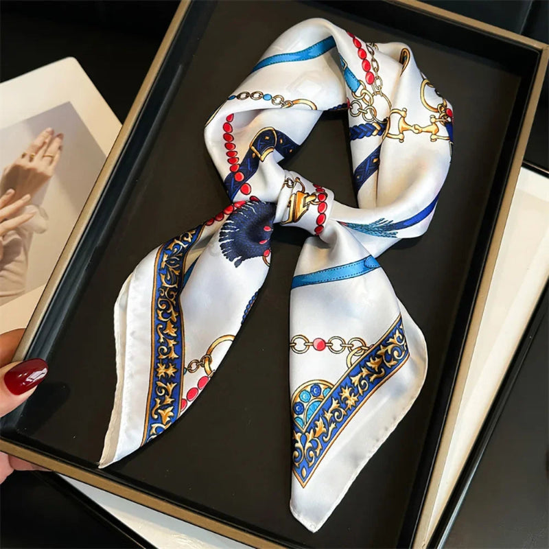 Set of 24 Silk Scarves – Colorful Printed Fashion Accessories