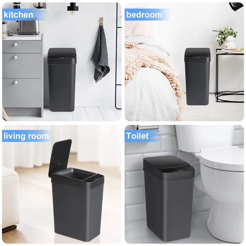 12L Smart Motion Sensor Trash Can with Automatic Lid – Touchless Waste Bin for Bathroom & Kitchen