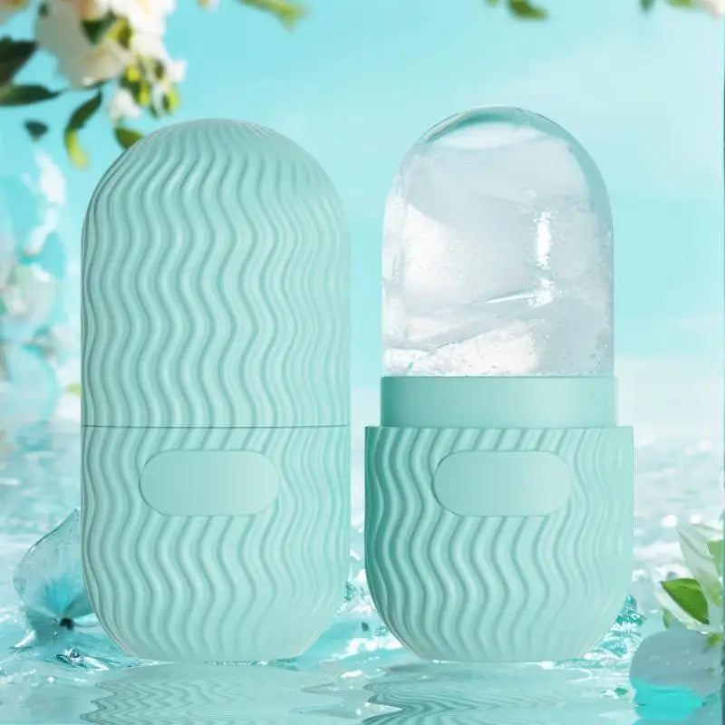 Silicone Cube Tray Shape Facial Ice Roller Reusable Face Massage Roller Skin Care Tool