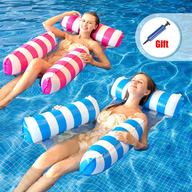 Inflatable Pool Lounger – Floating Chair with Backrest & Armrest | Multi-Color Adult Pool Float