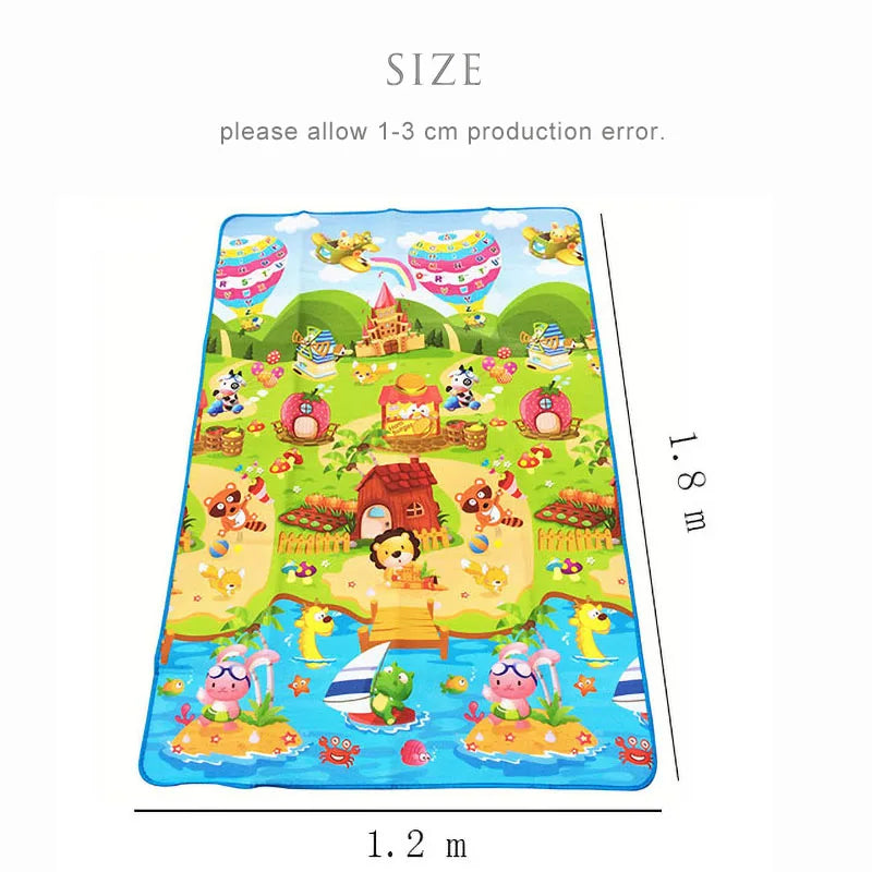 Baby Educational Play Mat Double Sided Printed Foam Floor Crawling Carpet