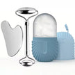 Facial Gua Sha Roller Set with Stainless Steel Massage Tool and Ice Face Roller Beauty Kit