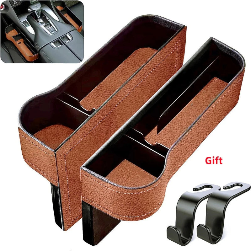 1 Set PU Leather Car Seat Gap Storage Box Universal Organizer