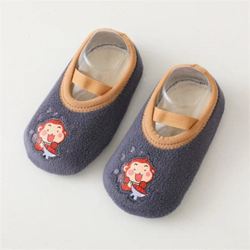 Newborn Baby Soft Indoor Slippers Anti-Slip Rubber Sole First Walker Shoes