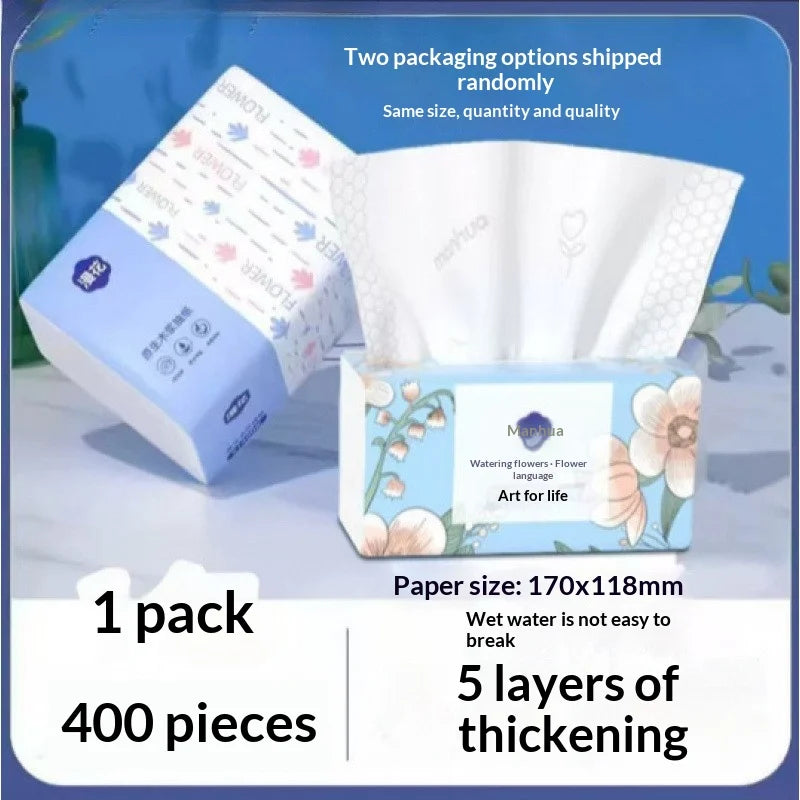 Blooming 5-Layer Tissue Paper – Thick Flexible Blue Floral Tissue Pack