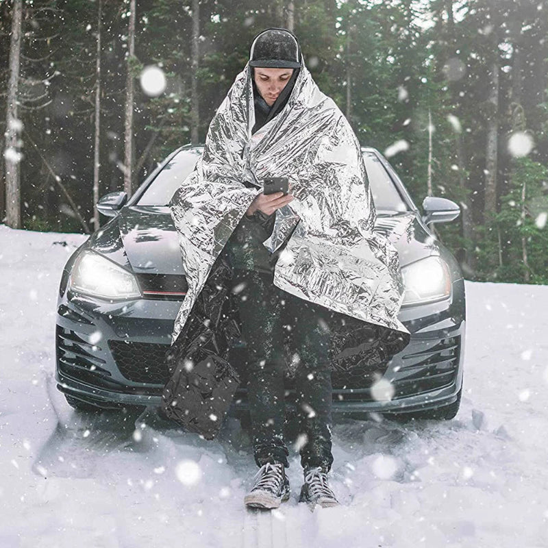 Rhino Rescue Emergency Mylar Blanket 1.6x2.1m Thermal Survival Blanket for Outdoors & Hiking
