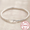 Silver-Tone Textured Bracelet – Slim Polished Wrist Chain Bracelet