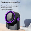 100-Speed Handheld Turbo Cooling Fan with Digital Display, Desktop Stand, Neck Strap & Type-C Charging