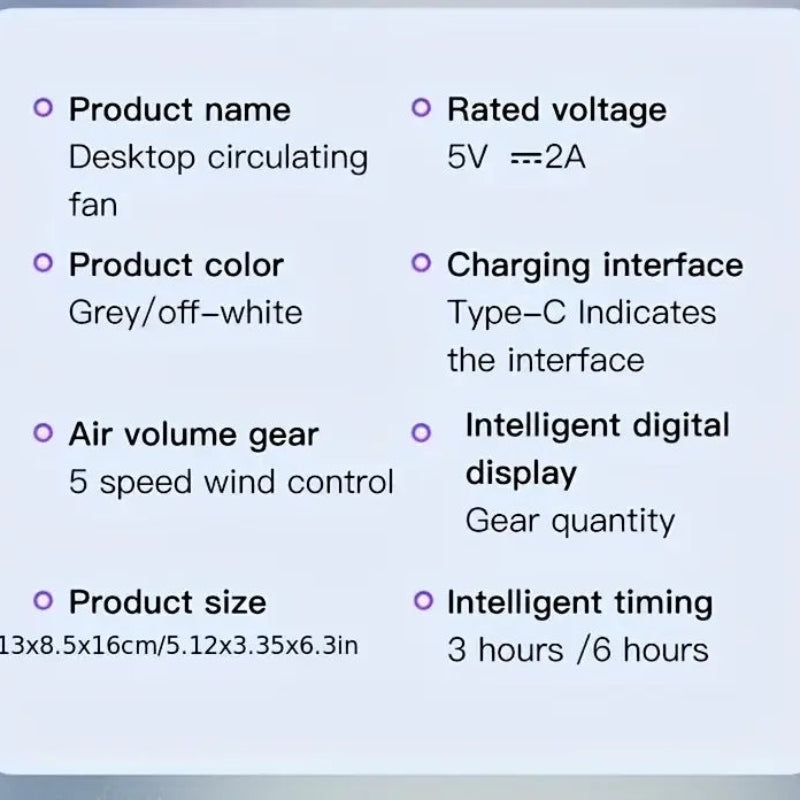 100-Speed Handheld Turbo Cooling Fan with Digital Display, Desktop Stand, Neck Strap & Type-C Charging