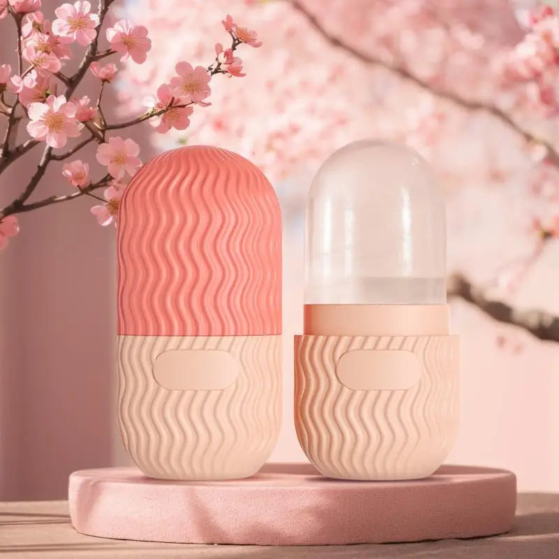Silicone Cube Tray Shape Facial Ice Roller Reusable Face Massage Roller Skin Care Tool