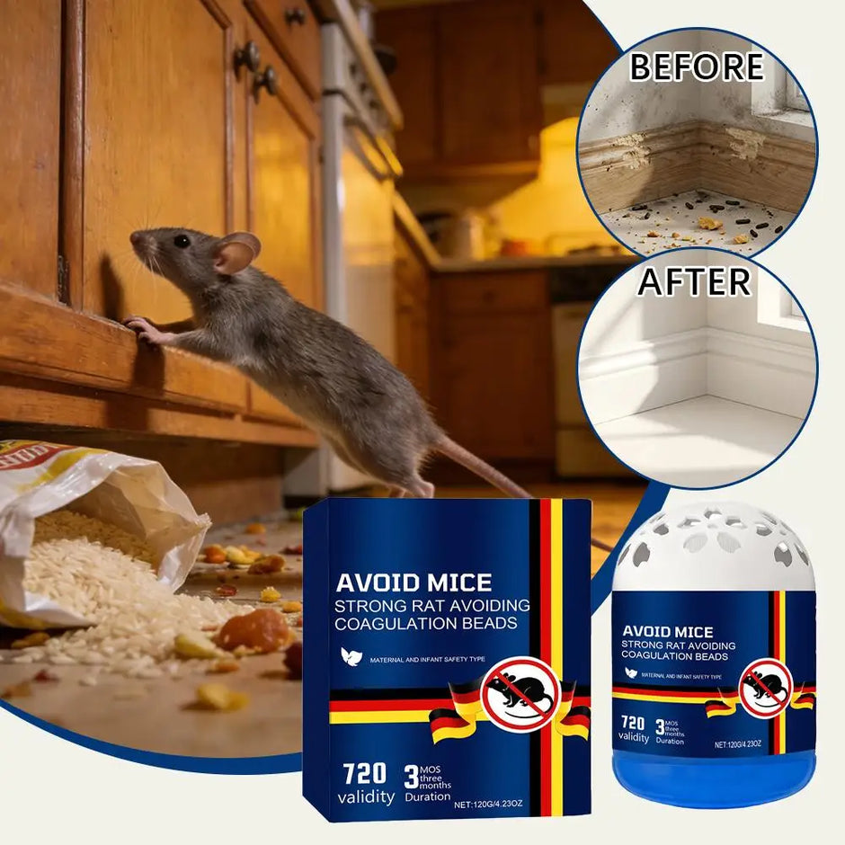 Powerful Rodent Repellent Beads 720 Days Long Lasting Mouse & Rat Deterrent for Home Use