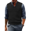 Men's V Neck Cable Knit Sweater Vest Sleeveless Lightweight Pullover